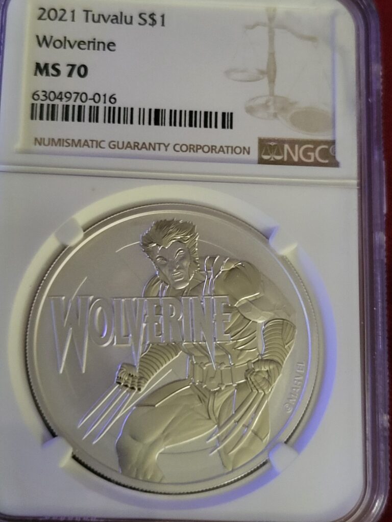 Read more about the article 2021 Tuvalu S$1 Wolverine 1 oz Silver NGC MS70 Free Shipping