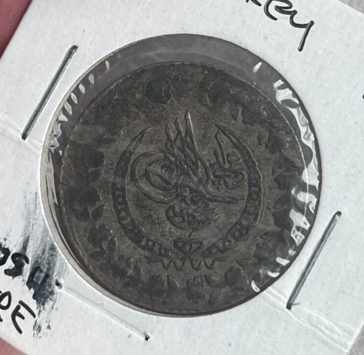 Read more about the article AH1223/24 Turkey Ottoman 1 One Kurus – Billon Silver Plugged L2
