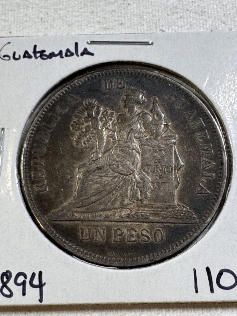 Read more about the article 1894 Guatemala 1 Peso Large Silver Coin