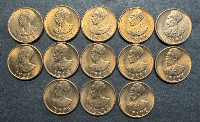Read more about the article 1936 (1944-1973) Ethiopia 1 Santeem – Haile Selassie I UNC Lot Of 18 Dealer