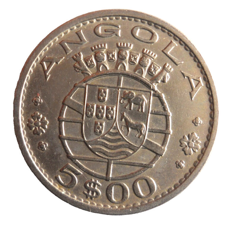 Read more about the article 1972 ANGOLA 5 ESCUDOS – Exotic Colonial Coin – FREE SHIP – Angola Bin 999