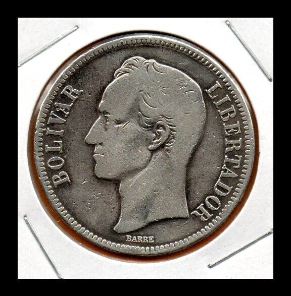 Read more about the article Venezuela Coin “Fuerte” 5 Bolivares Bs 1935 Silver .900 37.2mm 25gr. KM#24