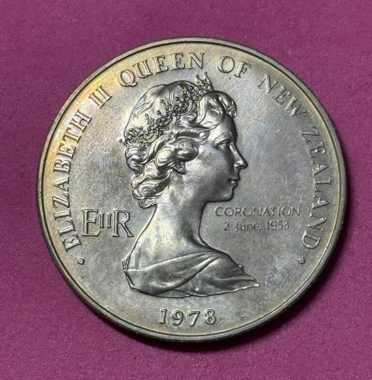 Read more about the article New Zealand 1978  1 Dollar Coin 25th Anniversary Coronation – UNC AND TONED