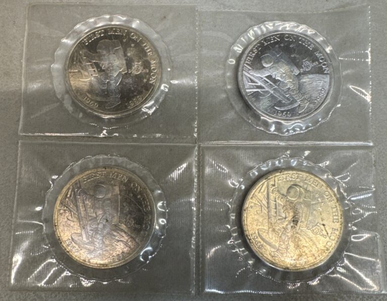 Read more about the article 4 Republic Of The Marshall Islands Coins First Men On The Moon 1969-1989 $5