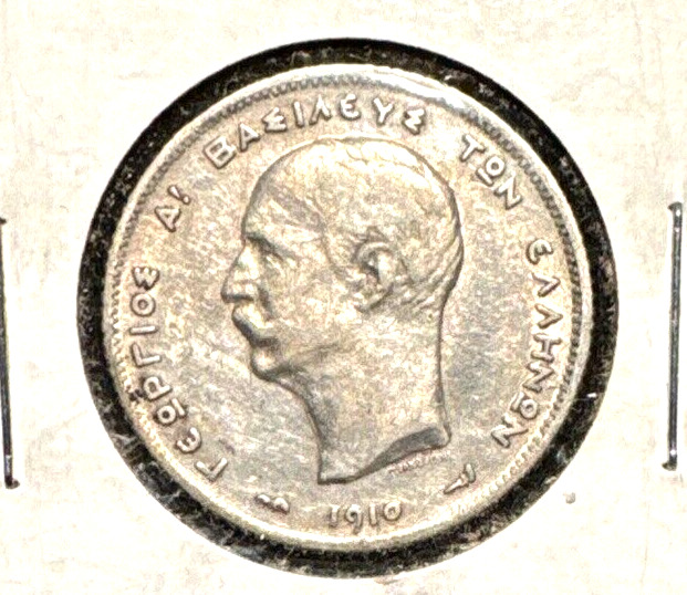 Read more about the article Greece 1910 Drachma KM 60 XF