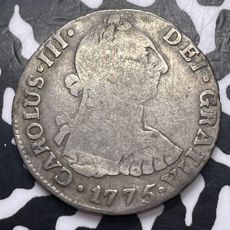 Read more about the article 1775-DA Chile 2 Reales Lot#JM8944 Silver! Very Scarce!