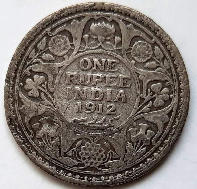 Read more about the article 1912 British India 1 Rupee Silver Coin King George V- Circulated