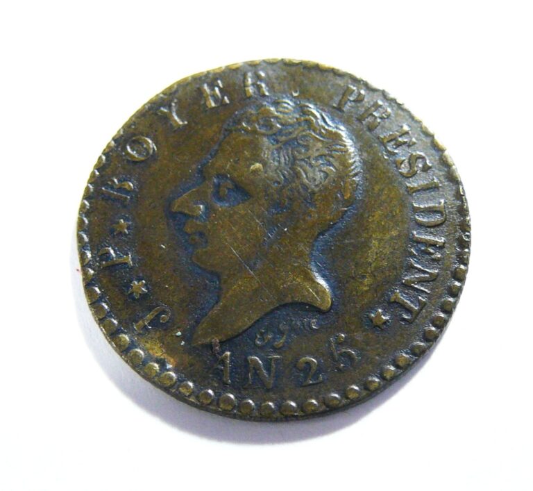 Read more about the article Haiti 50 centimes AN 1828 – AN25 KM20a Copper Coin