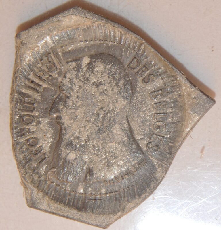Read more about the article 1904 Belgium 1 Franc Uniface Lead Die  Pattern Trial Lot 111