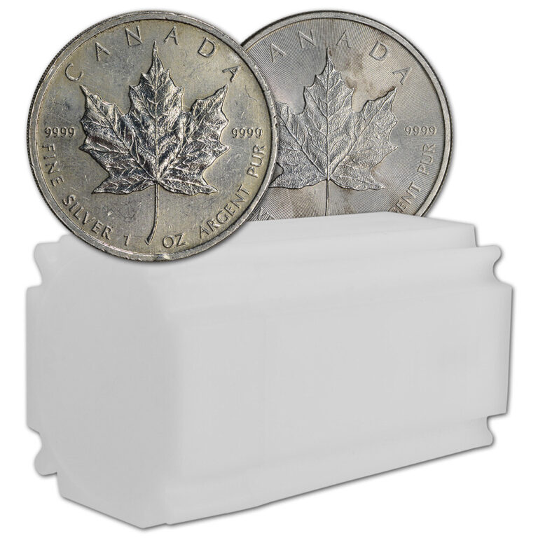 Read more about the article Canada Silver Maple Leaf 1 oz $5 Impaired – Random Date – Tube of 20 Coins