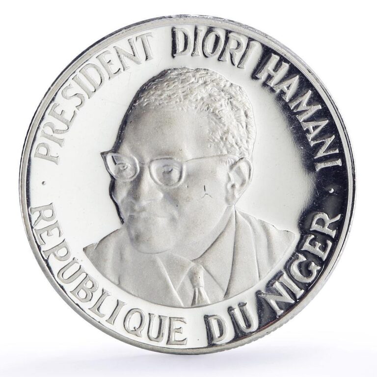 Read more about the article Niger 500 francs Independence Hamani History Politics proof silver coin 1960