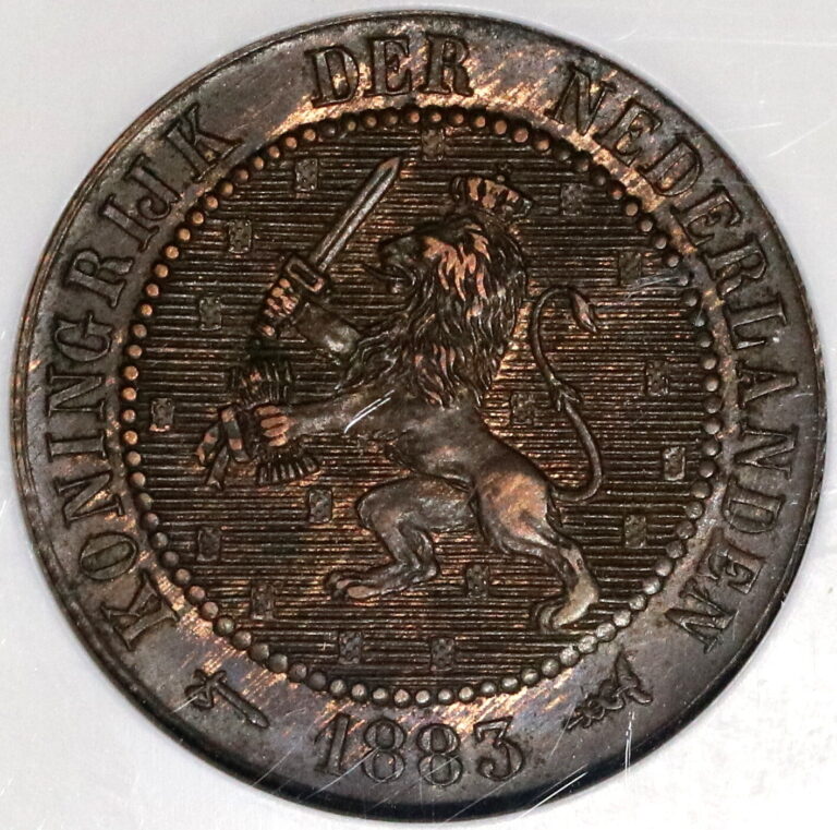 Read more about the article 1883 NGC AU 58 Netherlands 2 1/2 Cents Key Date Coin 400K (20061502C)