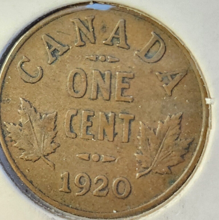 Read more about the article 1920 Canada 1 Small Cent Coin Circulated