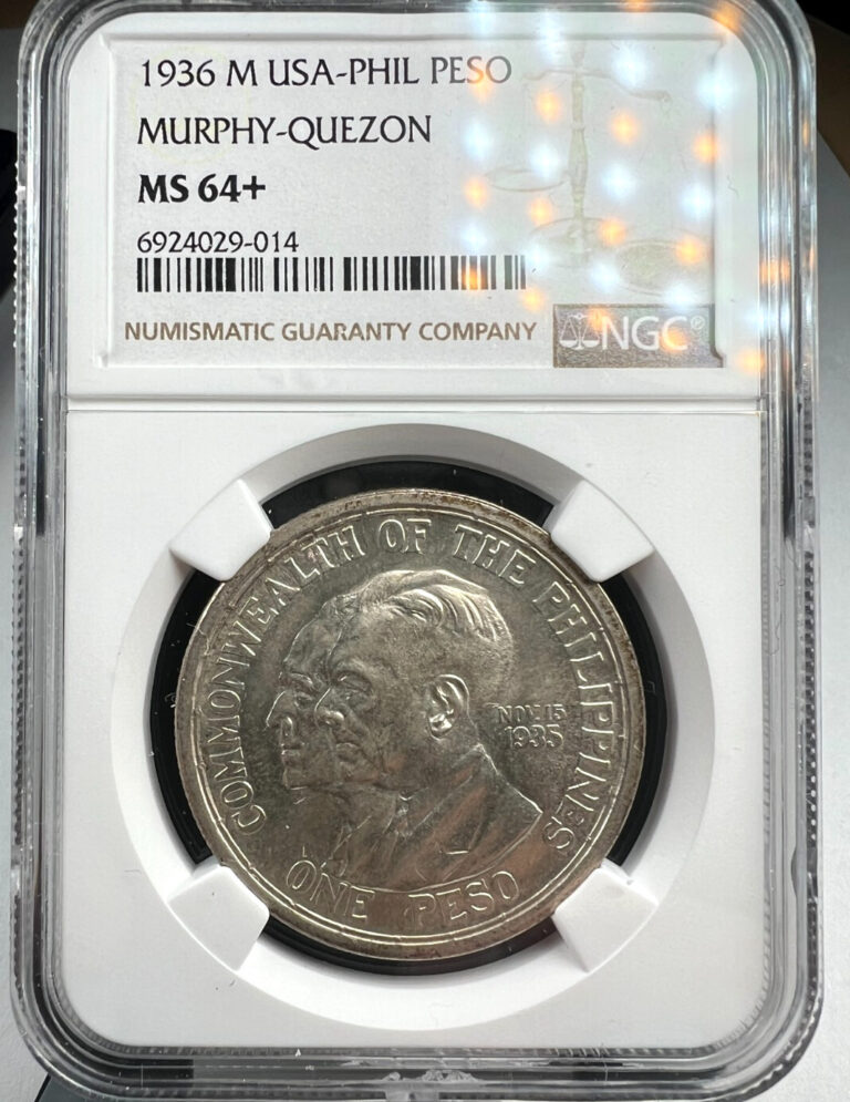 Read more about the article 1936 M Philippines Peso  Murphy Quezon  KM# 178  NGC MS 64 + Plus