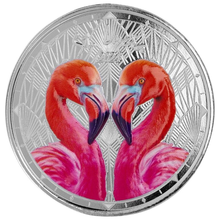 Read more about the article 2024 St. Lucia Flamingos 1 oz .999 Silver Color Proof Coin w/ COA