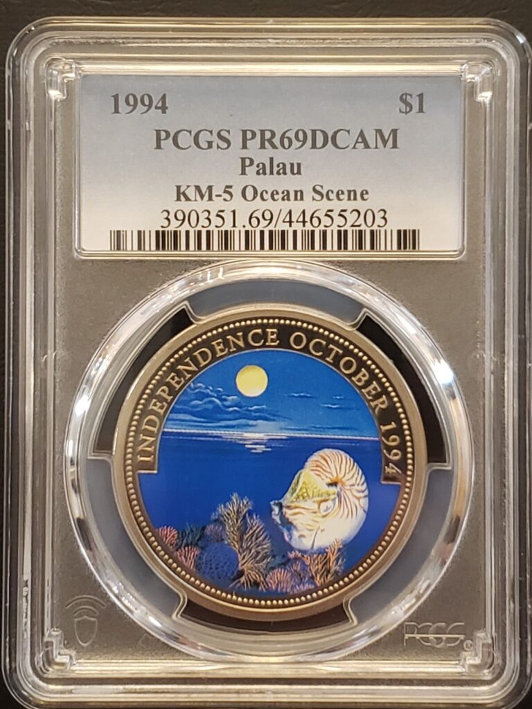 Read more about the article 1994 Palau Independence Marine Life Protection $1 Proof PCGS PR69DCAM 5203