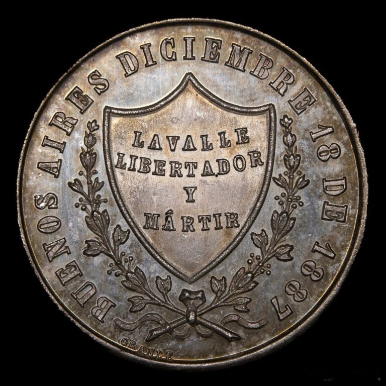 Read more about the article 1887 Argentina Silver Medal  Lavalle  plata. R. Grande Buenos Aires Very Rare!