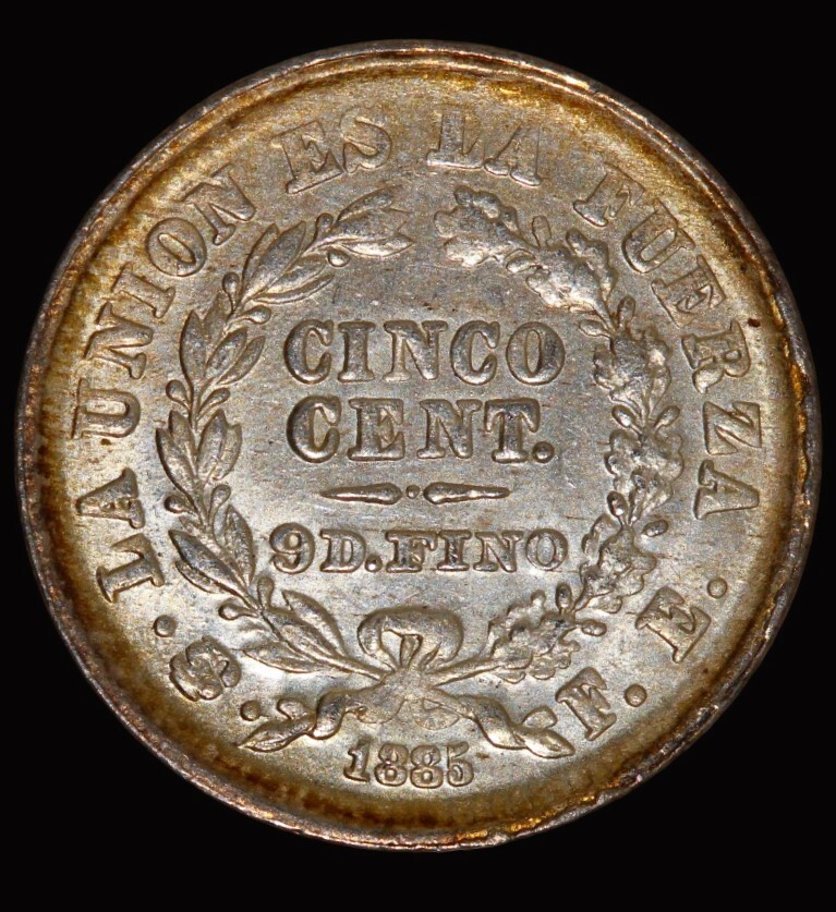 Read more about the article Bolivia Potosi Silver 5 centavos 1885 BU