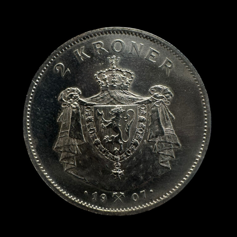 Read more about the article Norway 2 Kroner 1907 -Silver Coin- AU