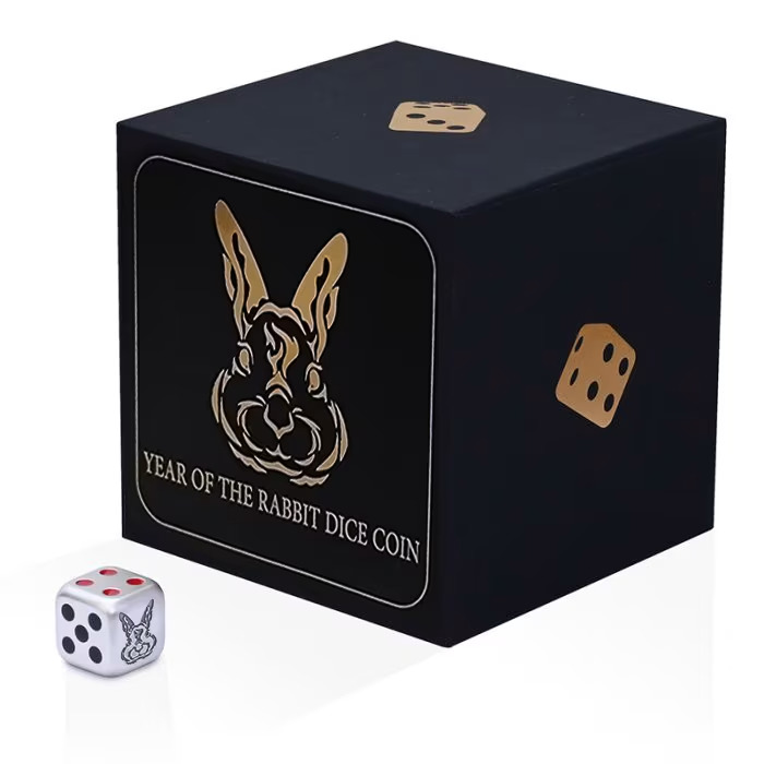 Read more about the article 2023 Fiji Year of the Rabbit Rolling Dice 1 oz Colorized Antique Silver Coin