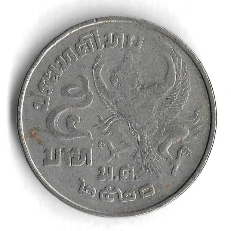 Read more about the article 2520 (1977) Thailand 5 Baht World Coin – Y# 111