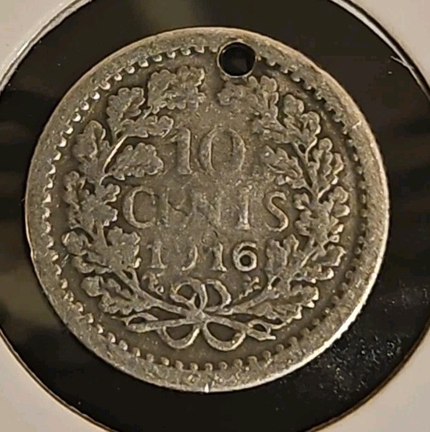 Read more about the article 1916 Netherlands 10 Cents Silver