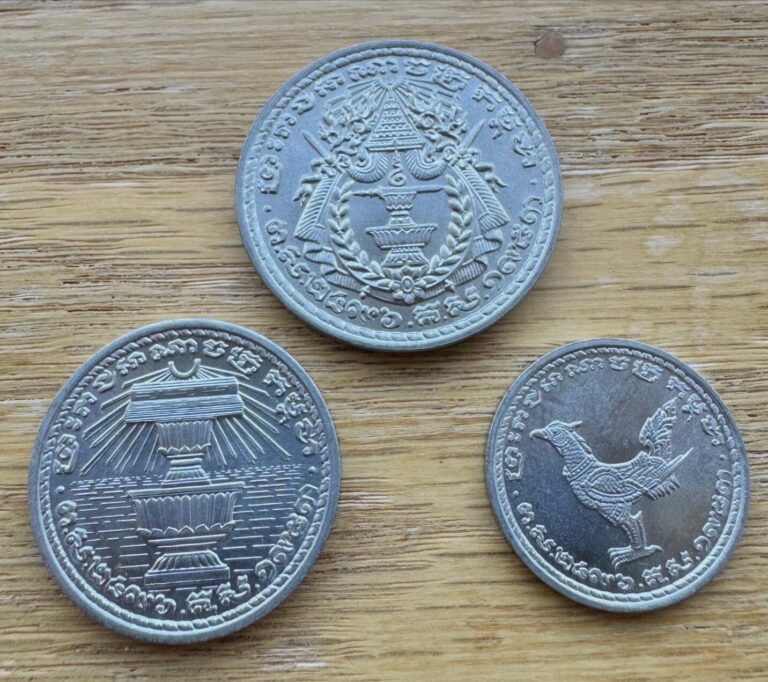 Read more about the article Brilliant Uncirculated Set of 1959 Cambodia coins: 10  20  50 sen