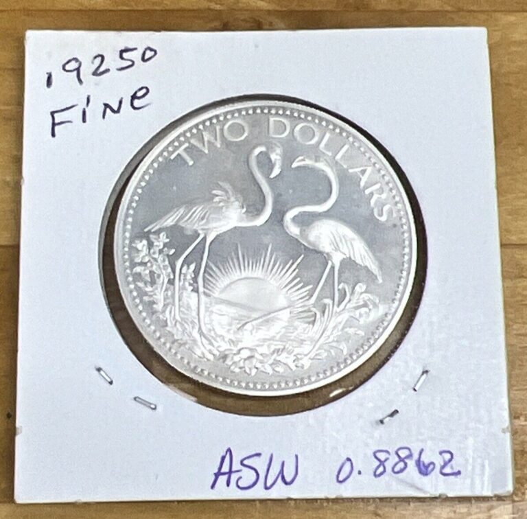 Read more about the article SILVER – WORLD COIN – 1975 Bahamas Islands 2 Dollars – World Silver Coin