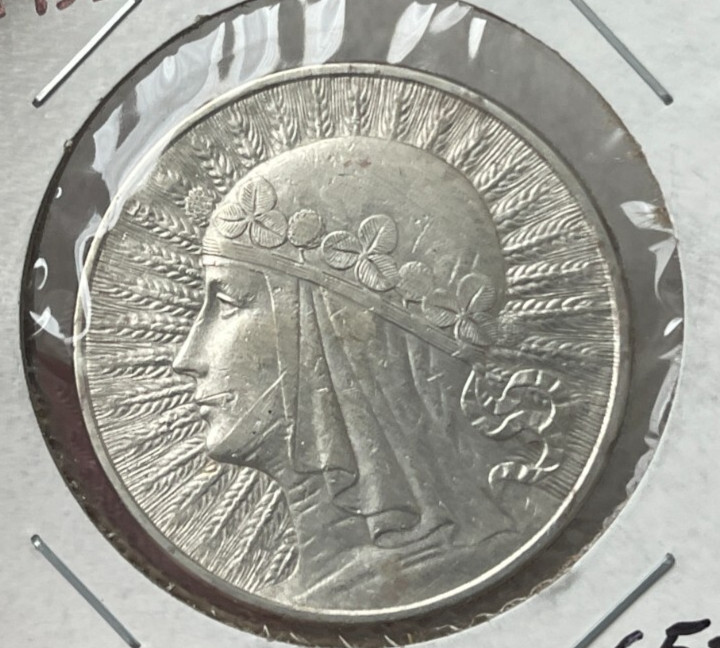 Read more about the article 1932 Poland 10 Zlotych – London – Silver – Cleaned L2