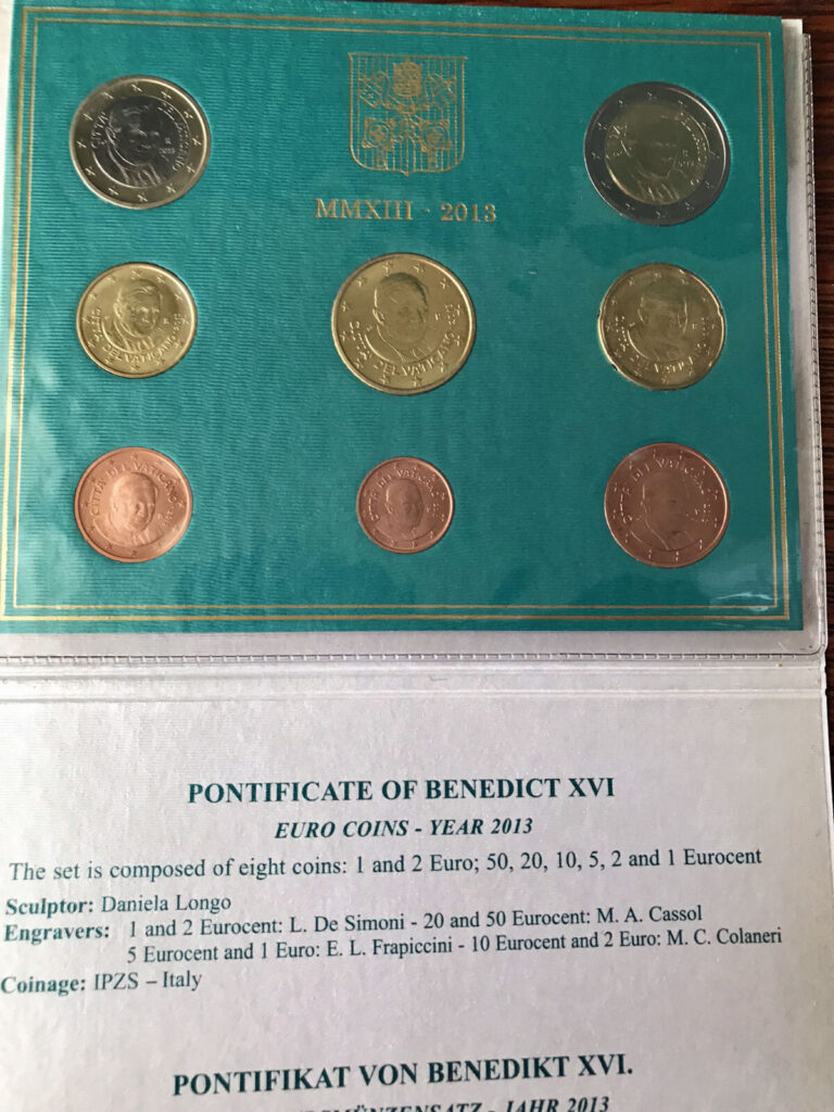 Read more about the article Official 2013 Vatican Coin Set – Final Coins of Pope Benedict XVI FREE SHIPPING