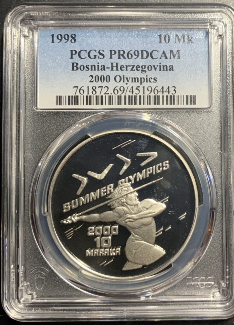 Read more about the article Bosnia-Herzegovina 1998 10 Mk/ 2000 Olympics / Km112 / PCGS PR69DCAM / Top Pop!