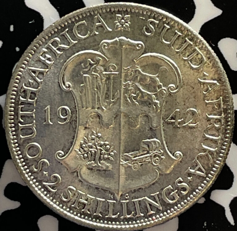Read more about the article 1942 South Africa 2 Shillings Lot#T3097 Silver! High Grade! Beautiful!