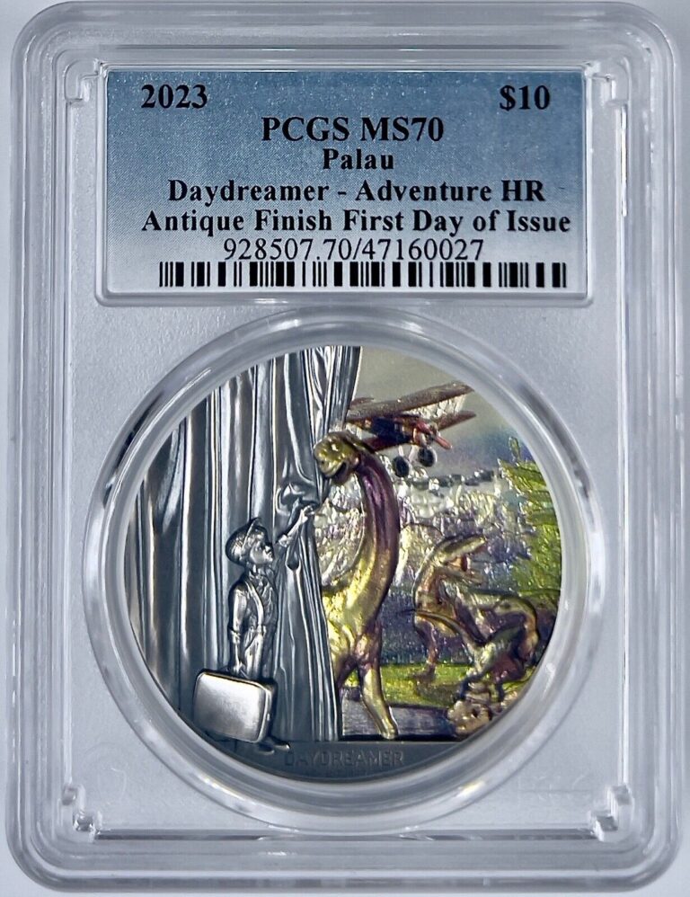 Read more about the article 2023 Palau $10 Daydreamer Adventure 2 Oz Silver Coin Antique PCGS MS 70 FDOI HR