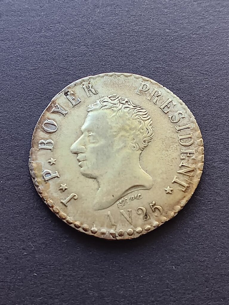Read more about the article 1828 (AN25) Haiti Silver 50 Centimes
