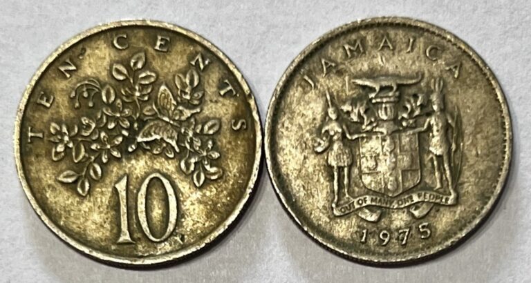 Read more about the article 1975 Jamaica 10 Cents 2 Coin Set KM# 47