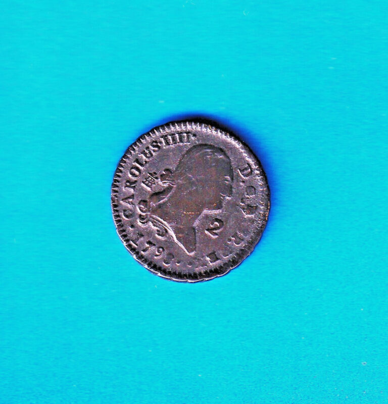 Read more about the article 1798 Spain 2 Maravedis (KM-426) Copper  [aqueduct mintmark]