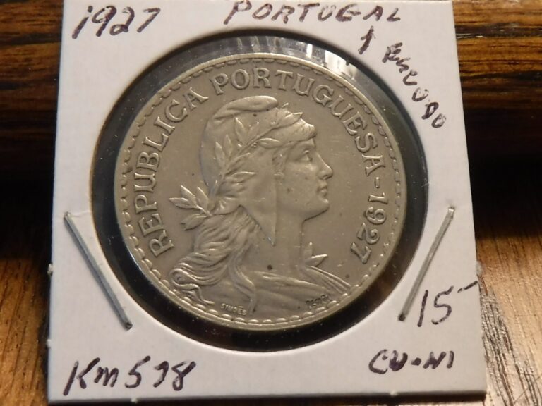 Read more about the article 1927 Portugal ~ 1 Escudo Cu/Ni Coin ~ KM#578 ~ High grade older coin