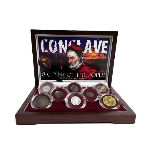 Read more about the article Conclave: Limited First Edition Boxed of 8 Pope Coins (AD 32 to Present)