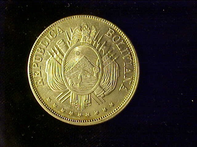 Read more about the article BOLIVIA ONE BOLIVIANO 1873 FE UNC POSSIBLY CLEANED