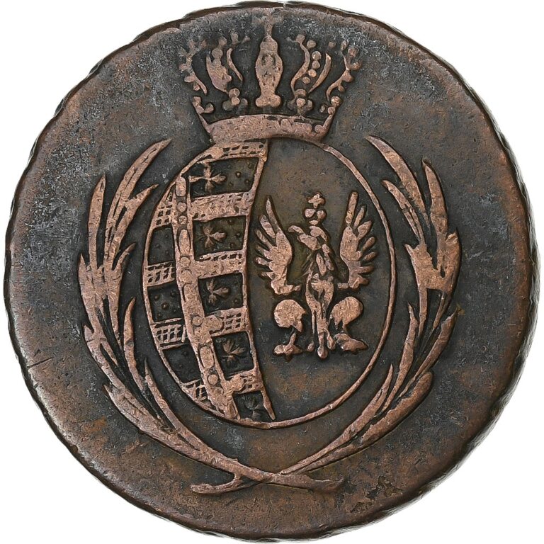 Read more about the article [#1261030] Poland  Friedrich August I  3 Grosze  1811  Warsaw  Copper  VF  KM:82