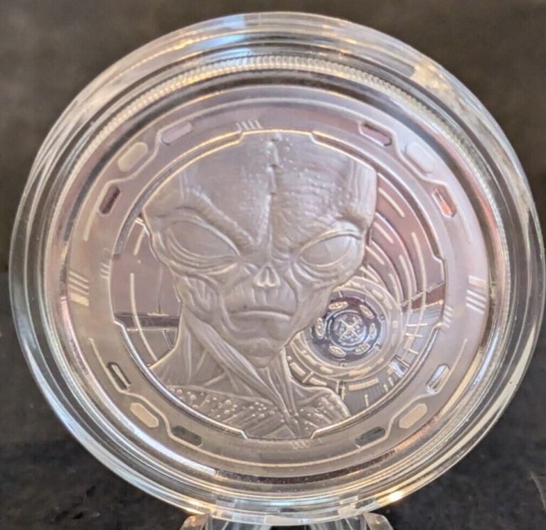 Read more about the article 2022 1 oz Silver Coin Ghana Alien .999 Silver Coin Proof-like BU #A544 FREE GIFT