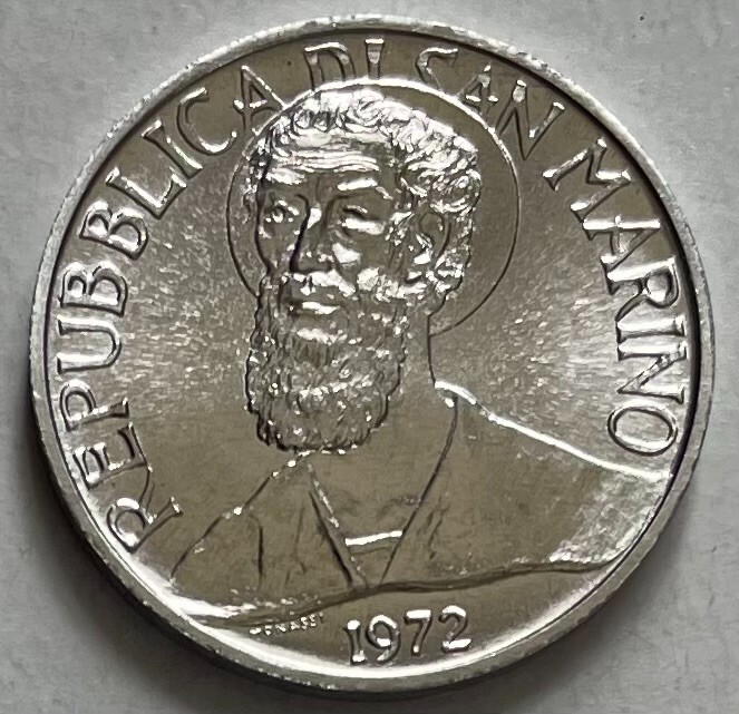 Read more about the article San Marino 5 Lire 1972 – Saint Marinus – Uncirculated