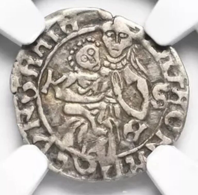 Read more about the article HUNGARY 1490-1516 AD  King Wladislaw II Denar Madonna and Child Coin  NGC XF40