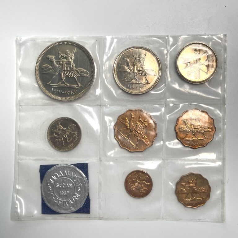 Read more about the article 1967 Republic of Sudan 8 Coin Mint Proof Set Nice Toning Low Mintage!