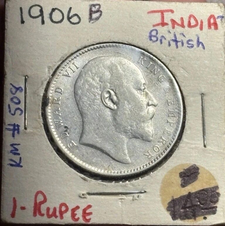 Read more about the article 1906-B Silver India/British One Rupee Coin – KM#508