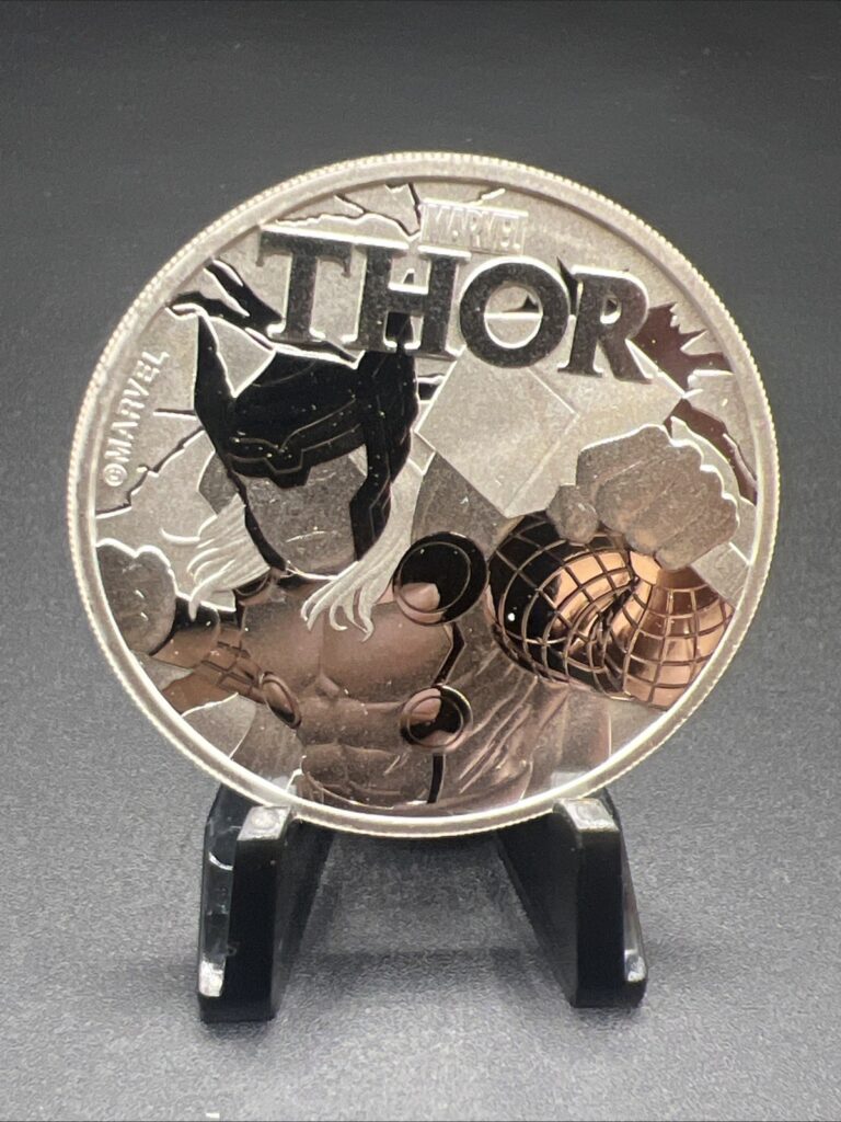 Read more about the article 2018 Tuvalu 1 Oz .999 Silver $1 Coin.  Marvel Comics – Thor