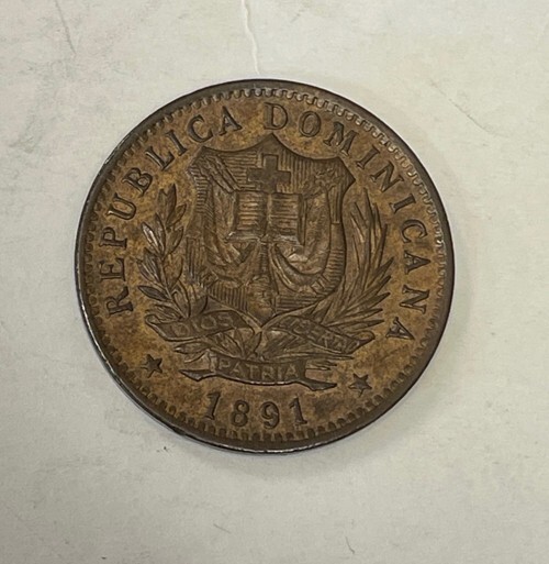 Read more about the article Dominican Republic – 1891 Bronze 10 Centesimos – Popular and Nice