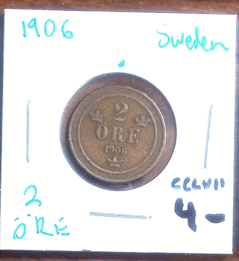 Read more about the article SWEDEN 1906 2 Ore Coin; A Seriously Old-School Scandinavian Coin  FREE SHIPPING!