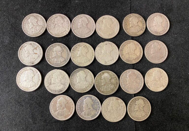 Read more about the article 1904 Panama 5 Centesimos 0.9000 Silver ASW 0.0723 Oz Free Ship READ DESCRIPTION