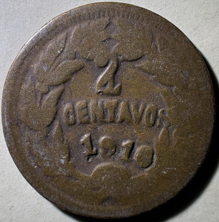 Read more about the article 1910 Honduras 2 Over 1 Centavos Coin